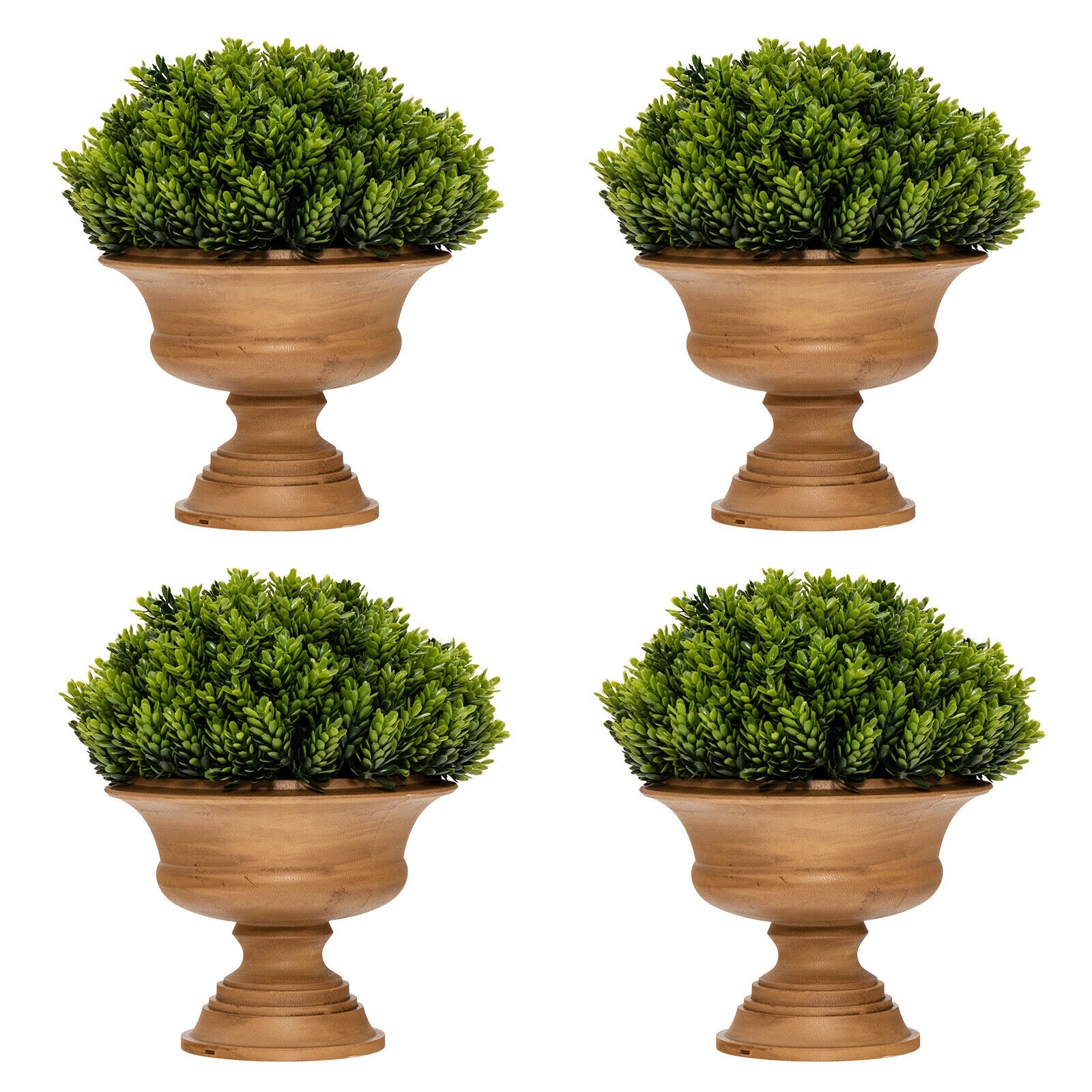 4 Pack Artificial Boxwood Topiary Trees, Green Faux Plants at Gallery Canada