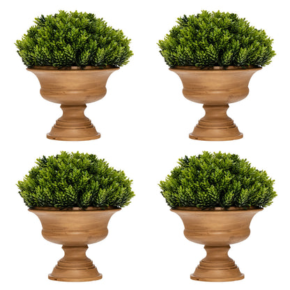 4 Pack Artificial Boxwood Topiary Trees, Green Faux Plants at Gallery Canada