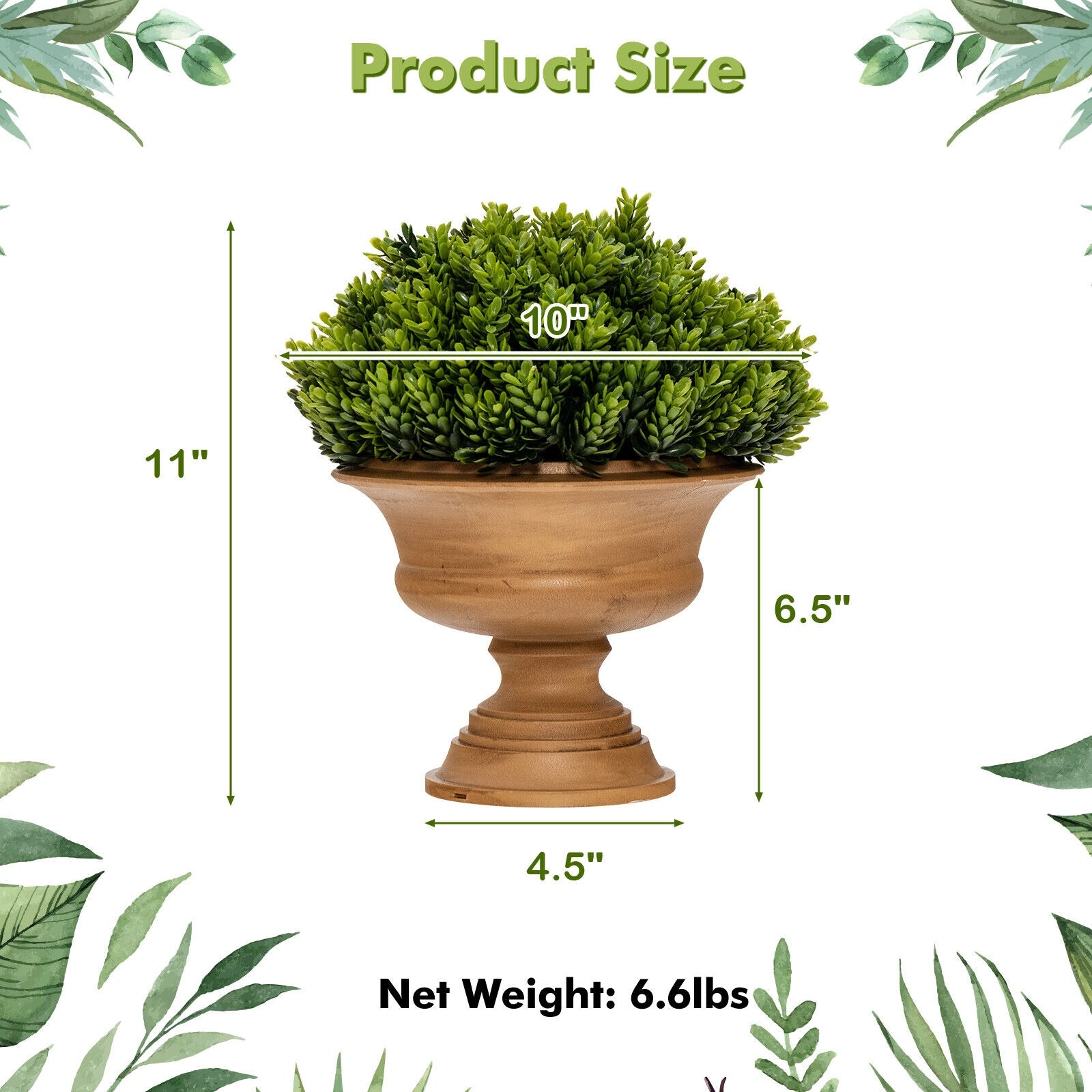 4 Pack Artificial Boxwood Topiary Trees, Green Faux Plants at Gallery Canada