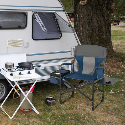 Folding Camping Chair With Cooler Bag, Side Table, Blue Camping Furniture at Gallery Canada