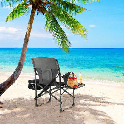 Folding Camping Director Chair With Cooler Bag, Side Table, Black Camping Furniture at Gallery Canada