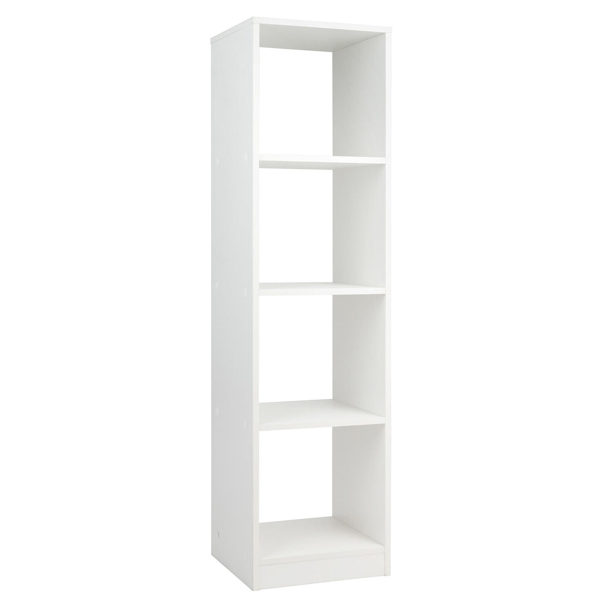 5 Tier 4 Cube Narrow Bookshelf, 4 Anti-Tipping Kits, White Bookcases at Gallery Canada