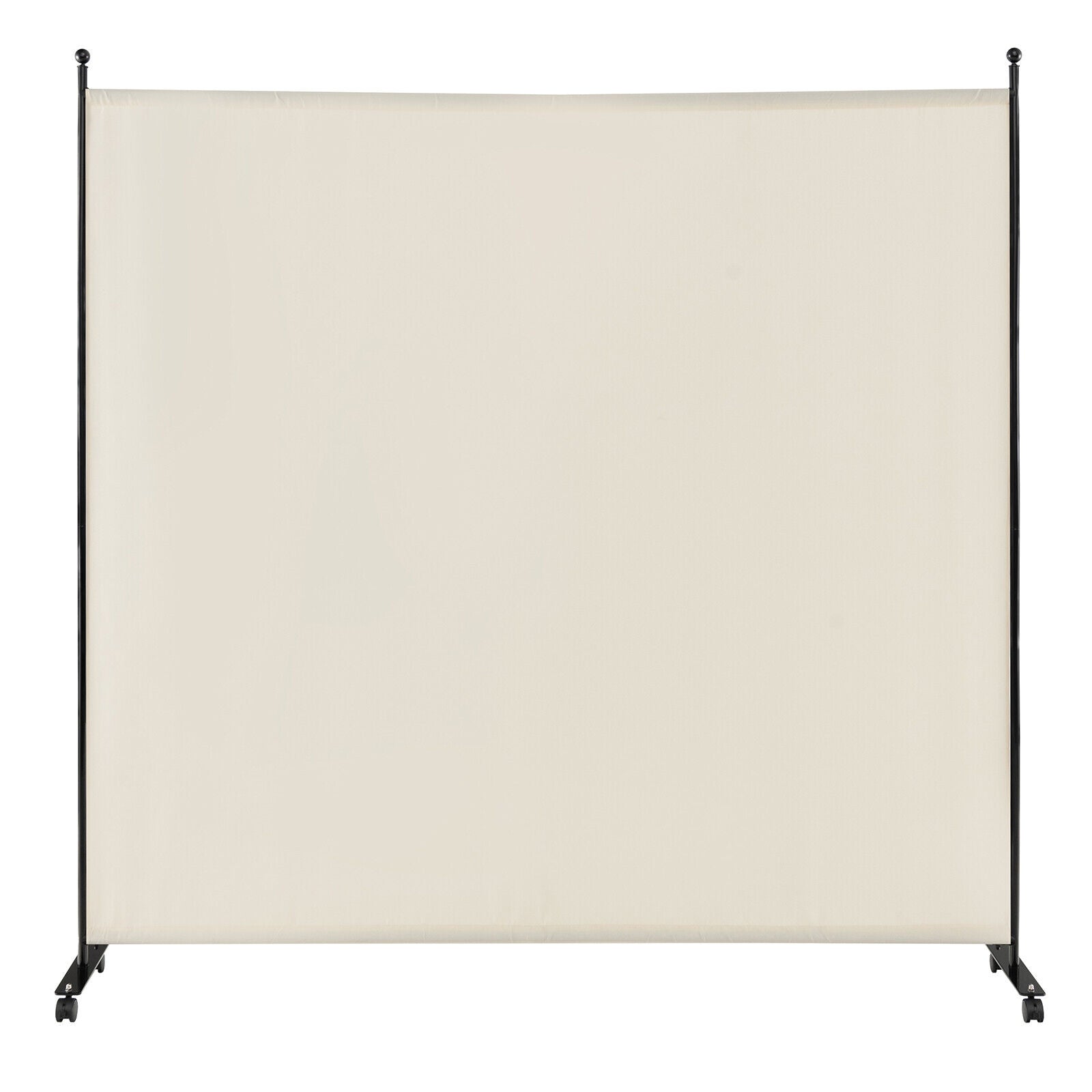 6 Feet Single Panel Rolling Room Divider, White Room Dividers at Gallery Canada
