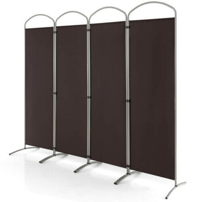 6.2Ft Folding 4-Panel Room Divider, Brown Room Dividers at Gallery Canada