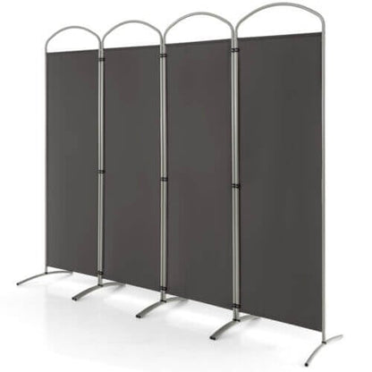6.2Ft Folding 4-Panel Room Divider, Gray Room Dividers at Gallery Canada