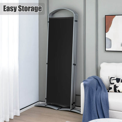 6-Panel Freestanding Folding Privacy Screen, Black Room Dividers at Gallery Canada