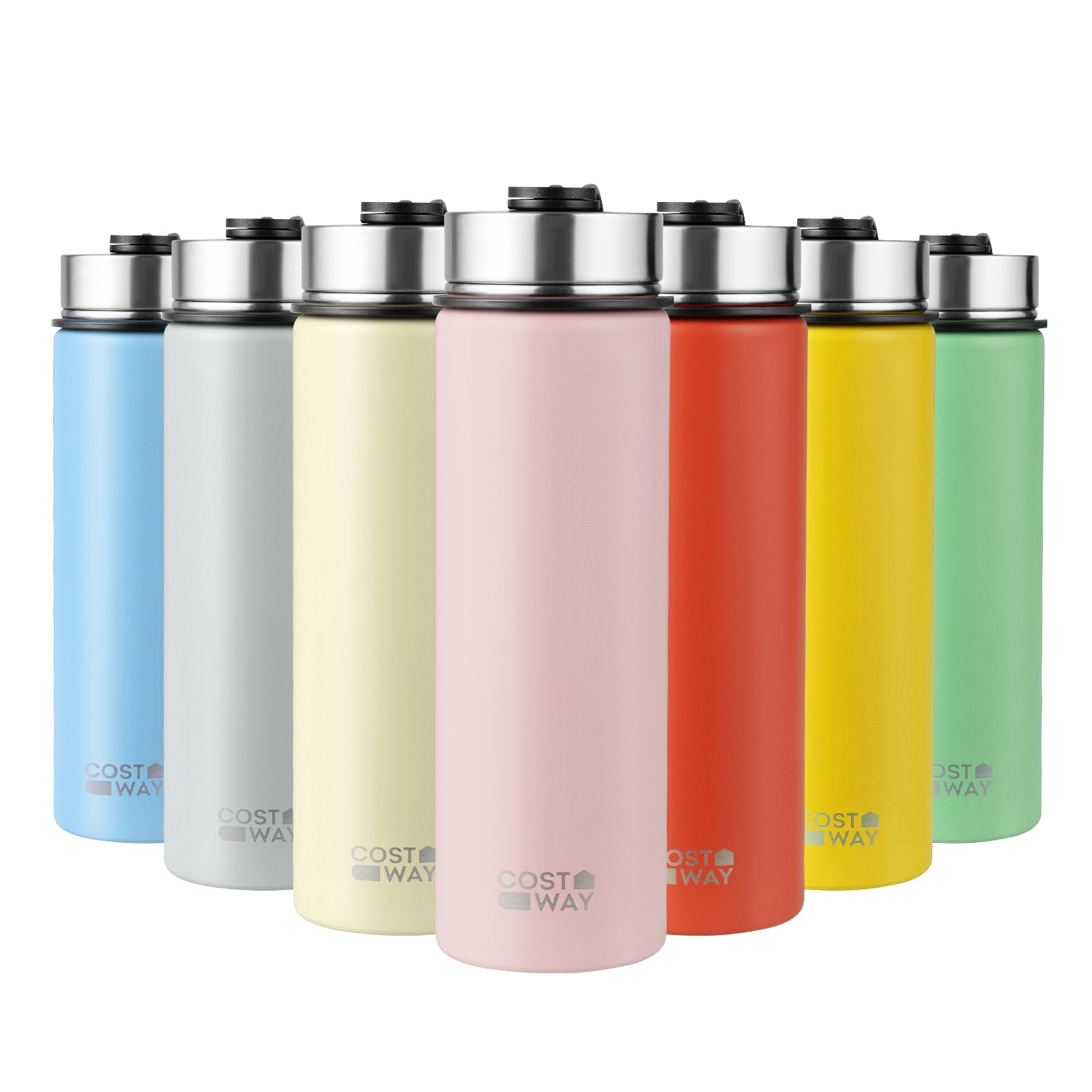 22 Oz Double-Walled Insulated Stainless Steel Water Bottle, Orange Kitchen Utensils at Gallery Canada