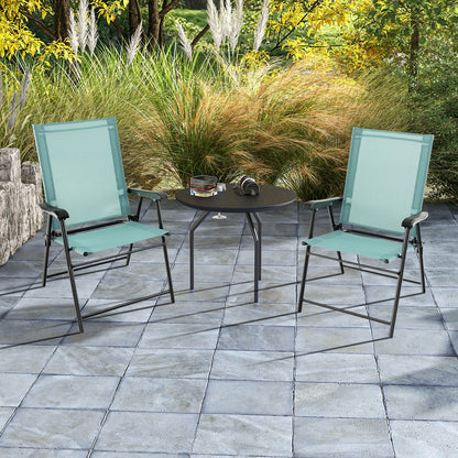 Patio Dining Chair Set, 2 Piece, With Armrests, Light Green Patio Dining Chairs at Gallery Canada