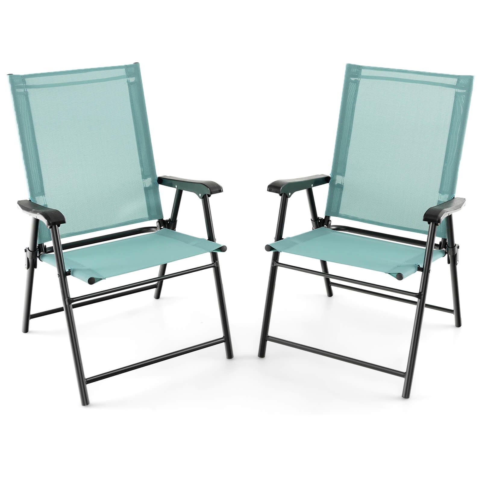 Patio Dining Chair Set, 2 Piece, With Armrests, Light Green Patio Dining Chairs at Gallery Canada