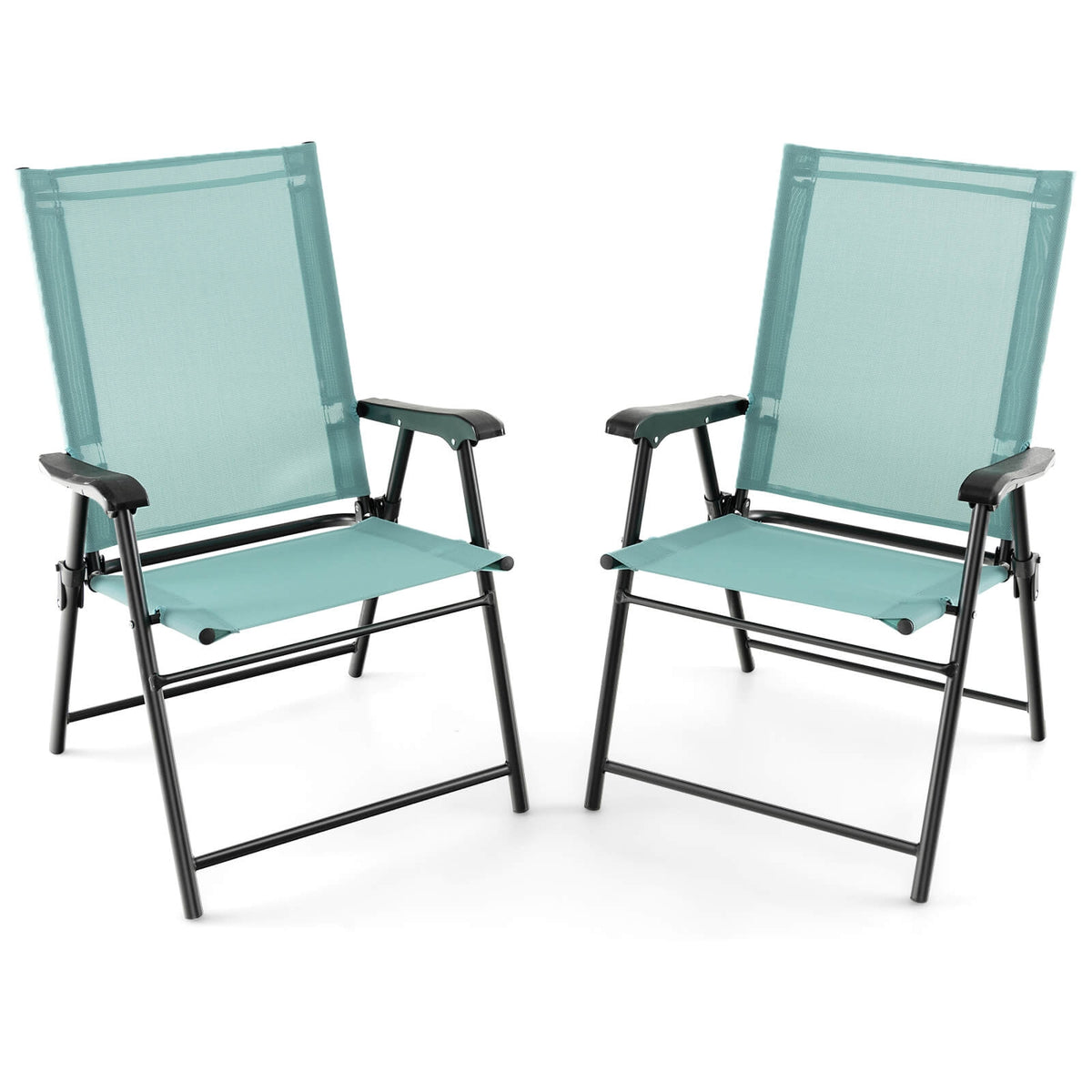 Patio Dining Chair Set, 2 Piece, With Armrests, Light Green Patio Dining Chairs at Gallery Canada