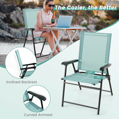 Patio Dining Chair Set, 2 Piece, With Armrests, Light Green Patio Dining Chairs at Gallery Canada