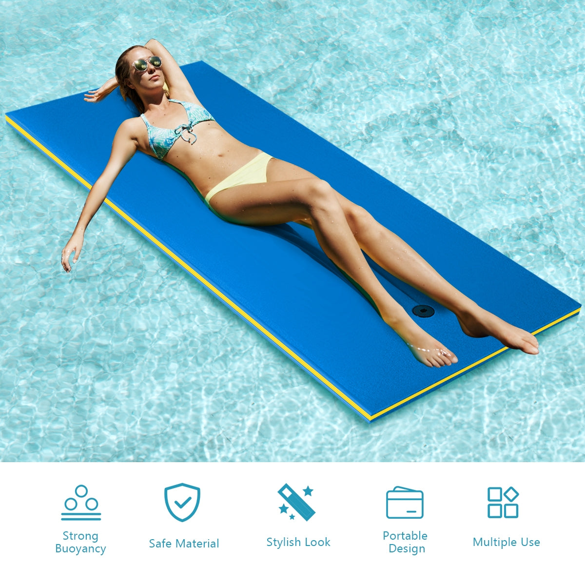 3-Layer Tear-Proof Water Mat, Blue Swimming at Gallery Canada
