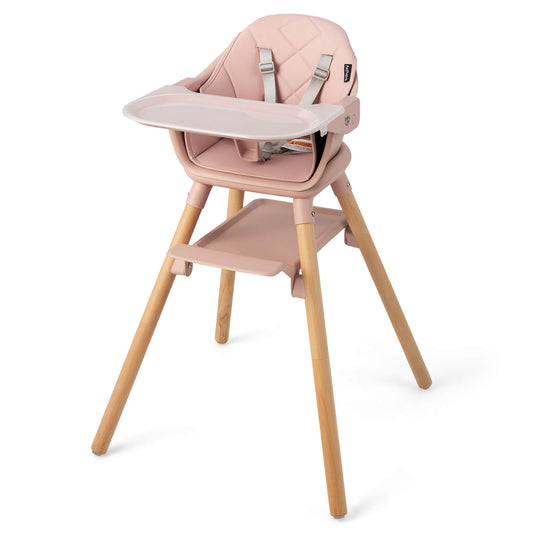 6 In 1 Convertible Highchair With Safety Harness, Removable Tray, Pink High Chairs Pink at Gallery Canada