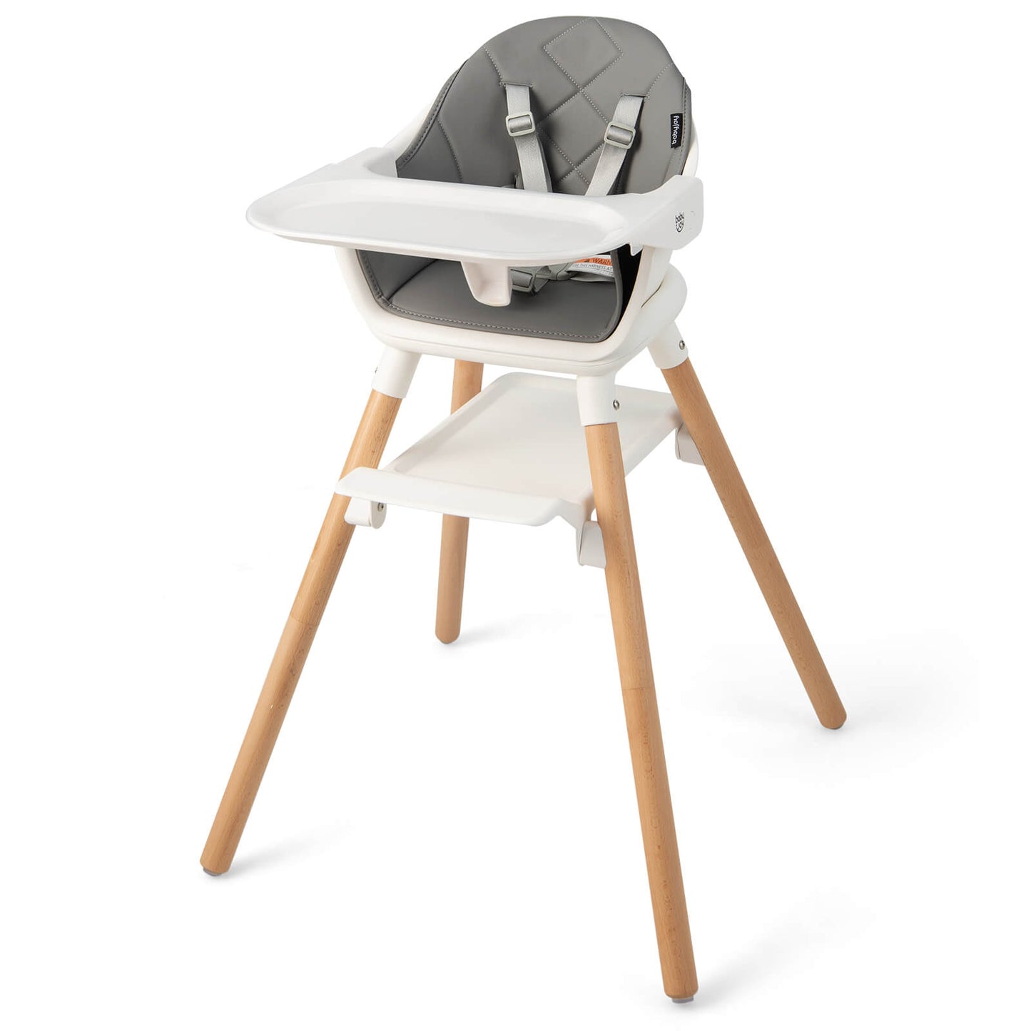 6 In 1 Convertible Highchair, With Safety Harness And Removable Tray, White High Chairs White at Gallery Canada