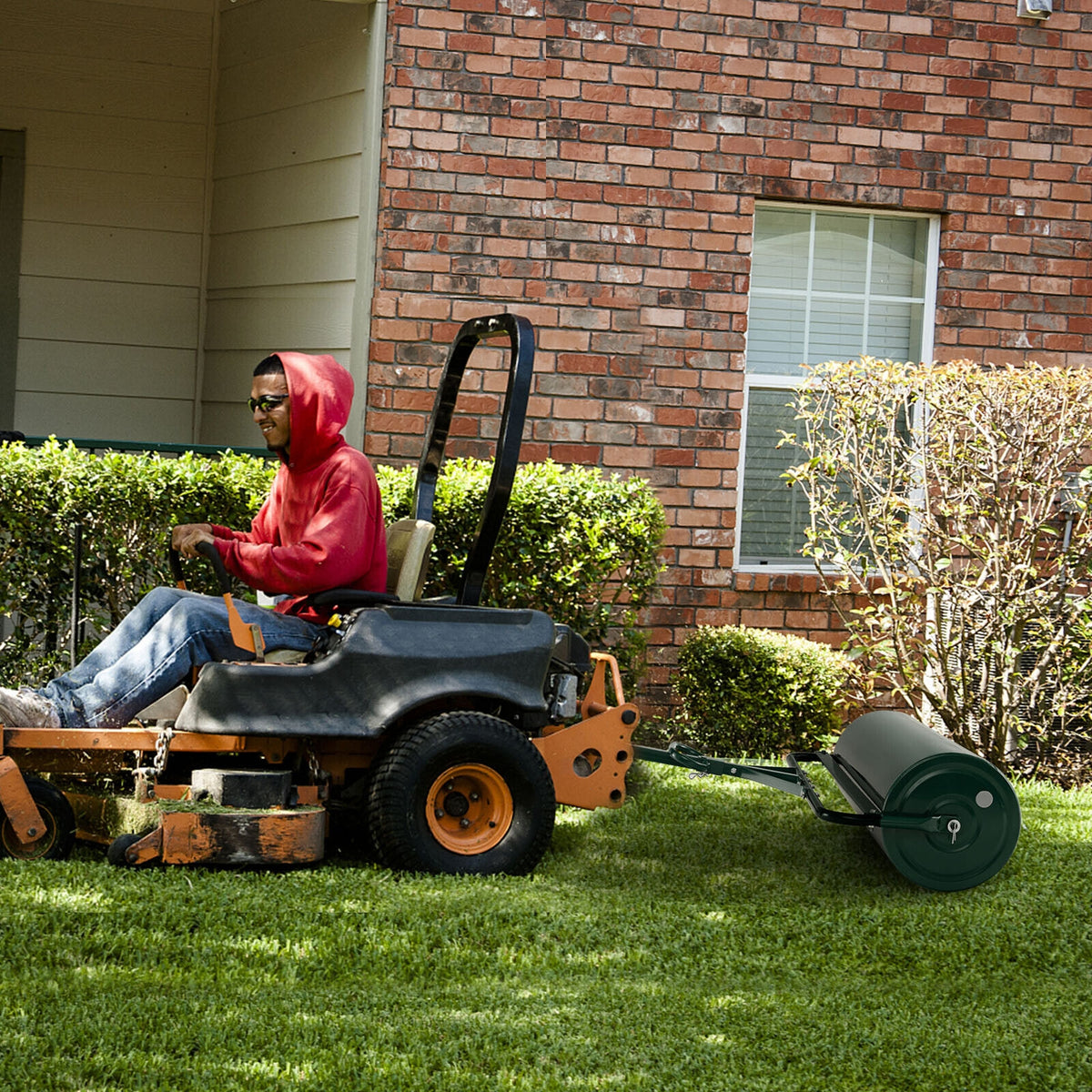 Metal Lawn Roller With Detachable Gripping Handle, Green Lawn Care Tools at Gallery Canada