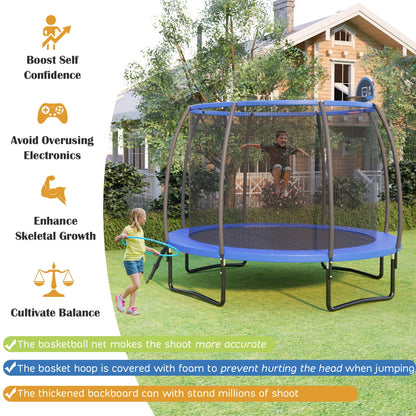 8/10 Feet Trampoline With Basketball Hoop, 12 ft, Black Trampolines at Gallery Canada