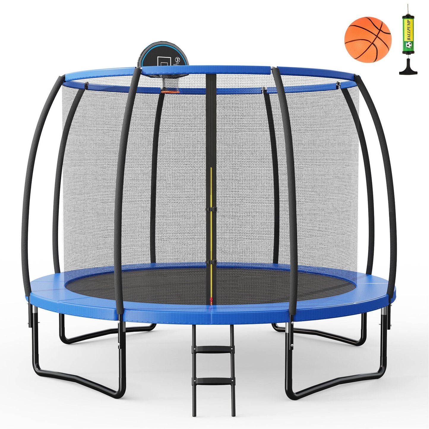 8/10 Feet Trampoline With Basketball Hoop, 12 ft, Black Trampolines at Gallery Canada