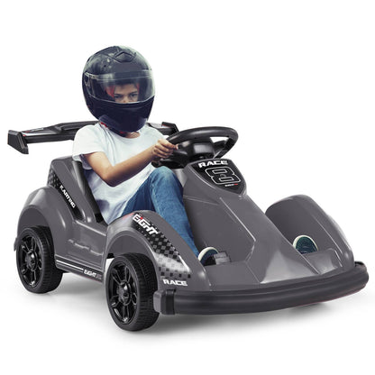 6V Kids Ride On Go Cart, Remote Control, Safety Belt, Black Powered Ride On Toys at Gallery Canada