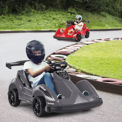 6V Kids Ride On Go Cart, Remote Control, Safety Belt, Black Powered Ride On Toys at Gallery Canada