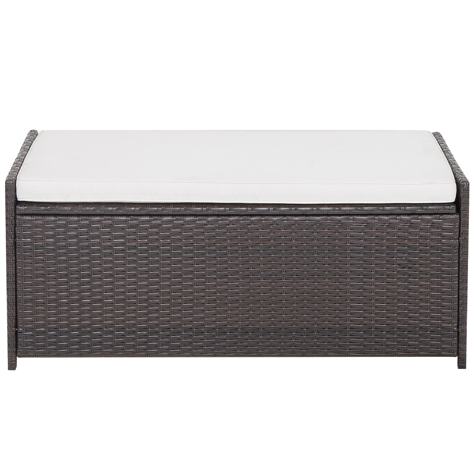 34 Gallon Patio Storage Bench With Seat Cushion, Brown Garages at Gallery Canada