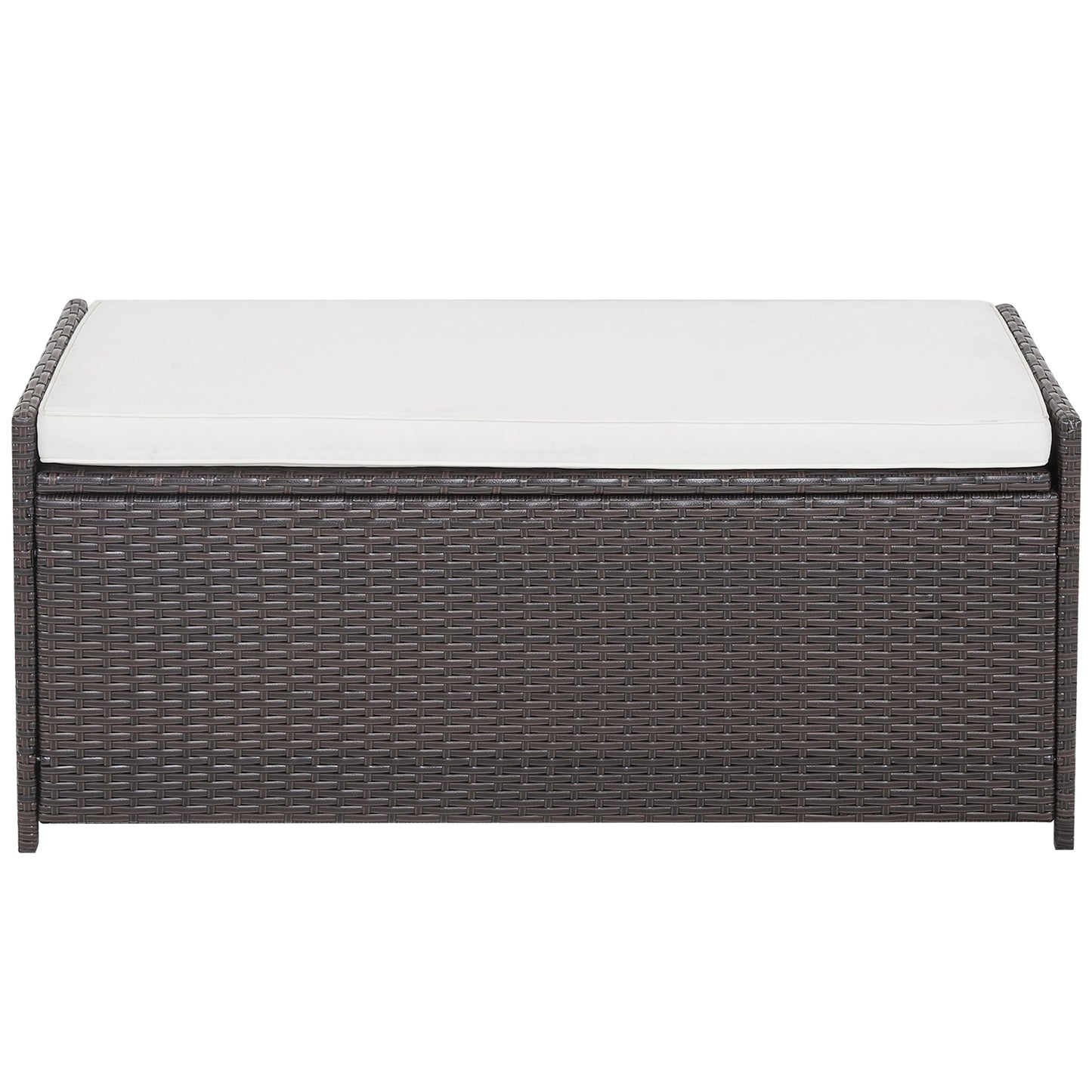 34 Gallon Patio Storage Bench With Seat Cushion, Brown Garages at Gallery Canada