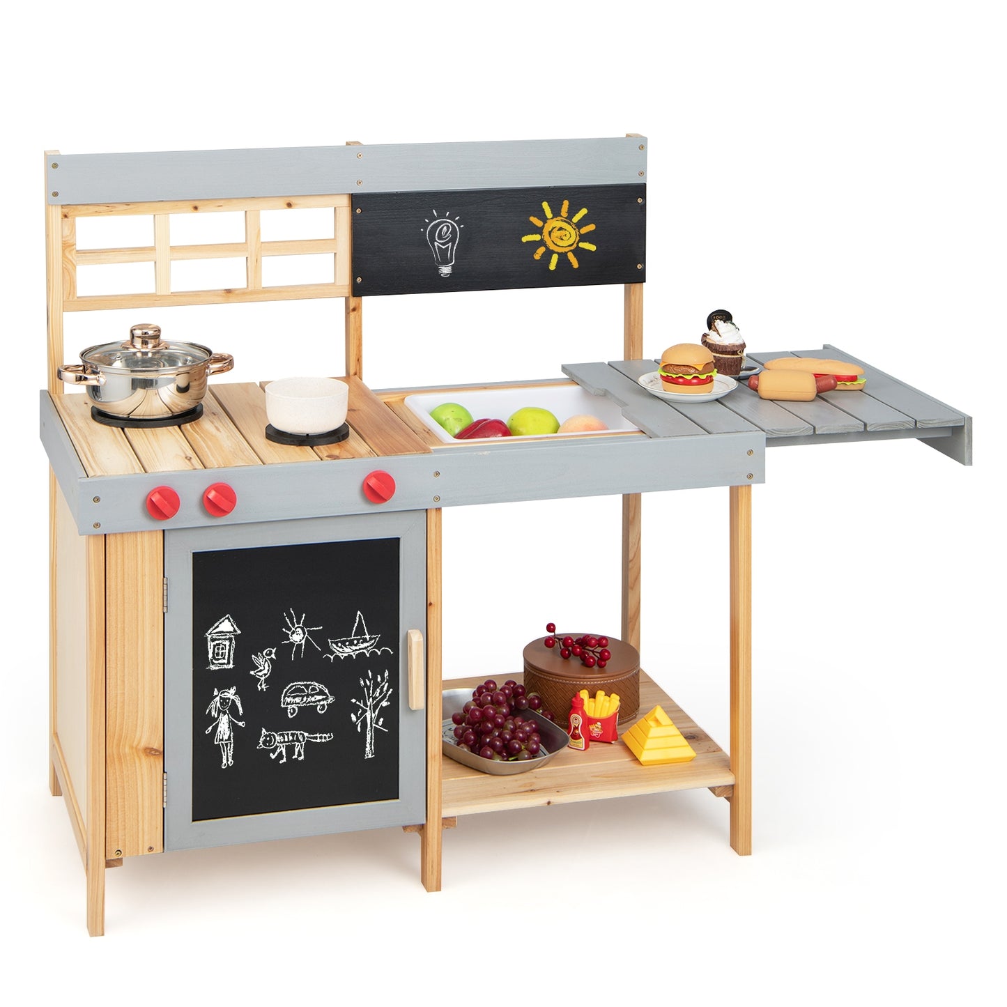 Kids Mud Kitchen Set With Detachable Water Box, Multicolor Play Kitchen Sets at Gallery Canada