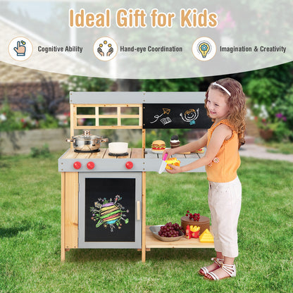 Kids Mud Kitchen Set With Detachable Water Box, Multicolor Play Kitchen Sets at Gallery Canada