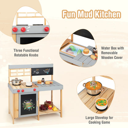 Kids Mud Kitchen Set With Detachable Water Box, Multicolor Play Kitchen Sets at Gallery Canada