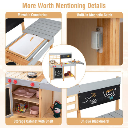 Kids Mud Kitchen Set With Detachable Water Box, Multicolor Play Kitchen Sets at Gallery Canada
