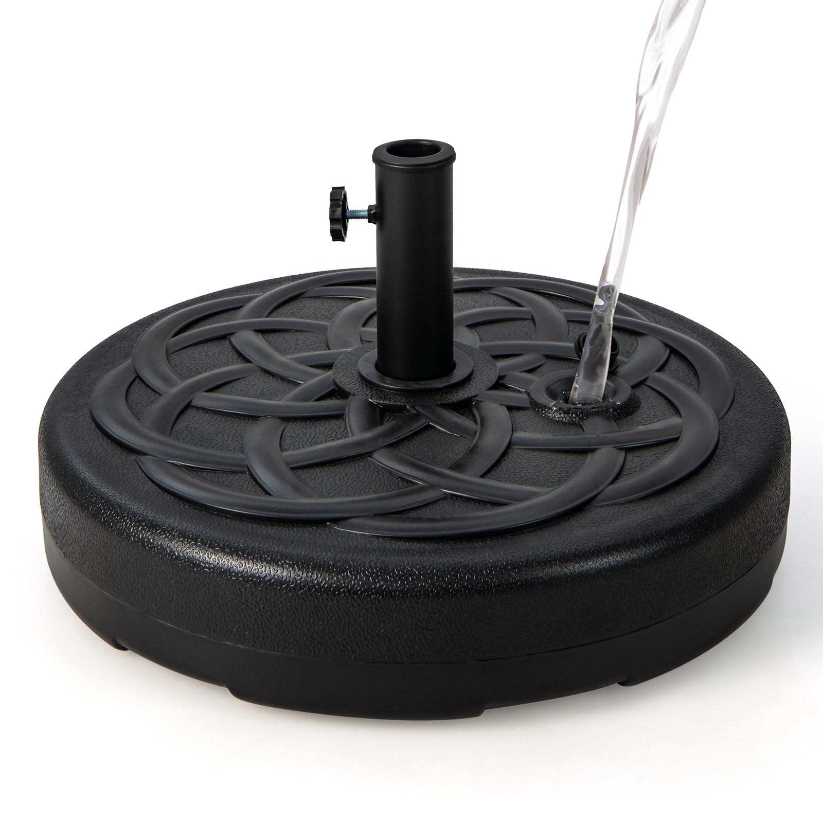 22 Inch Fillable Heavy-Duty Round Patio Umbrella Base Stand, Black Outdoor Umbrella Bases at Gallery Canada