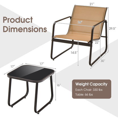 3 Piece Patio Conversation Set, Brown Patio Conversation Sets at Gallery Canada