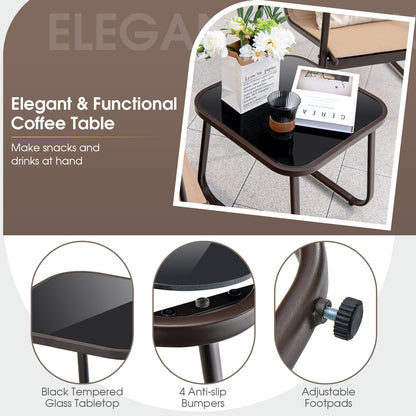 3 Piece Patio Conversation Set, Brown Patio Conversation Sets at Gallery Canada