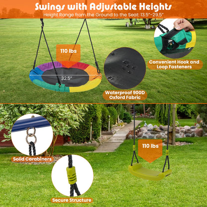 4-In-1 Heavy-Duty Metal Playset With Slide And Basketball Hoop, Multicolor Swing & Playsets at Gallery Canada