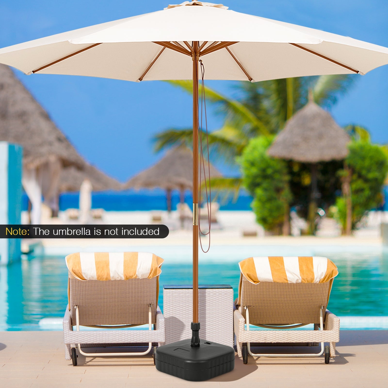 Patio Umbrella Base, 1.5 Inch, Black Outdoor Umbrella Bases at Gallery Canada