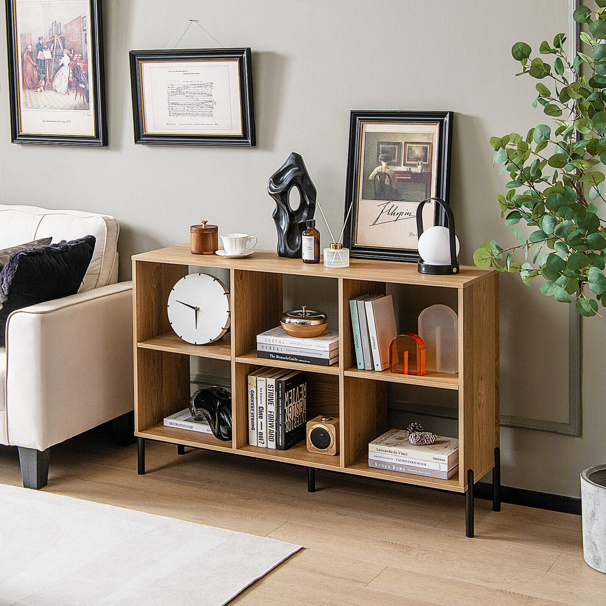 Open-Back Bookshelf with Drawer, Natural Bookcases at Gallery Canada