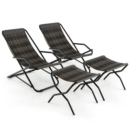 Patio PE Wicker Rocking Chair, With Armrests And Metal Frame, Gray Patio Rocking Chairs & Gliders at Gallery Canada