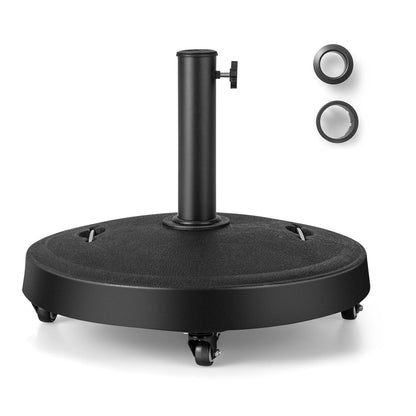 51LBS 20.5Inch Outdoor Umbrella Base With Wheels, Black Outdoor Umbrella Bases at Gallery Canada