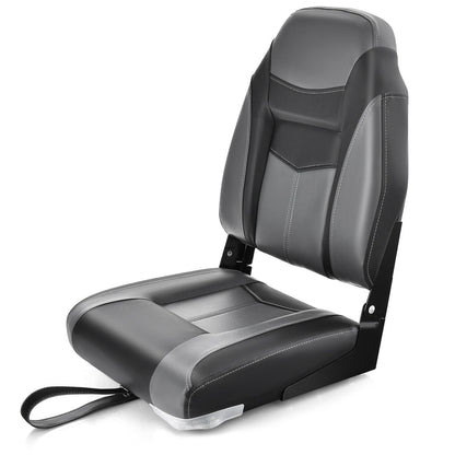 High Back Folding Boat Seat, Sponge Cushion, Flexible Hinges, 1 Piece, Black Water Sports Black at Gallery Canada