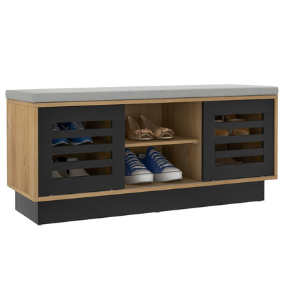 Shoe Bench, 6 Storage Compartments, 3 Adjustable Shelves, Natural Shoe Racks & Storage Benches Natural at Gallery Canada