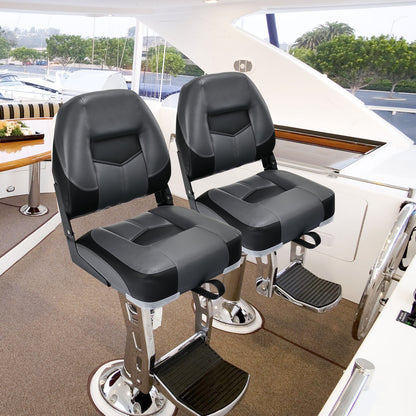 Set Of 2 Folding Low Back Fishing Boat Seats, Black Swimming at Gallery Canada