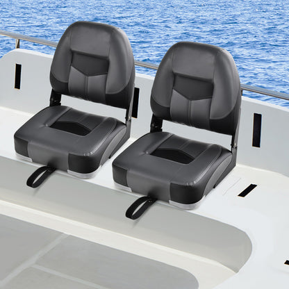 Set Of 2 Folding Low Back Fishing Boat Seats, Black Swimming at Gallery Canada