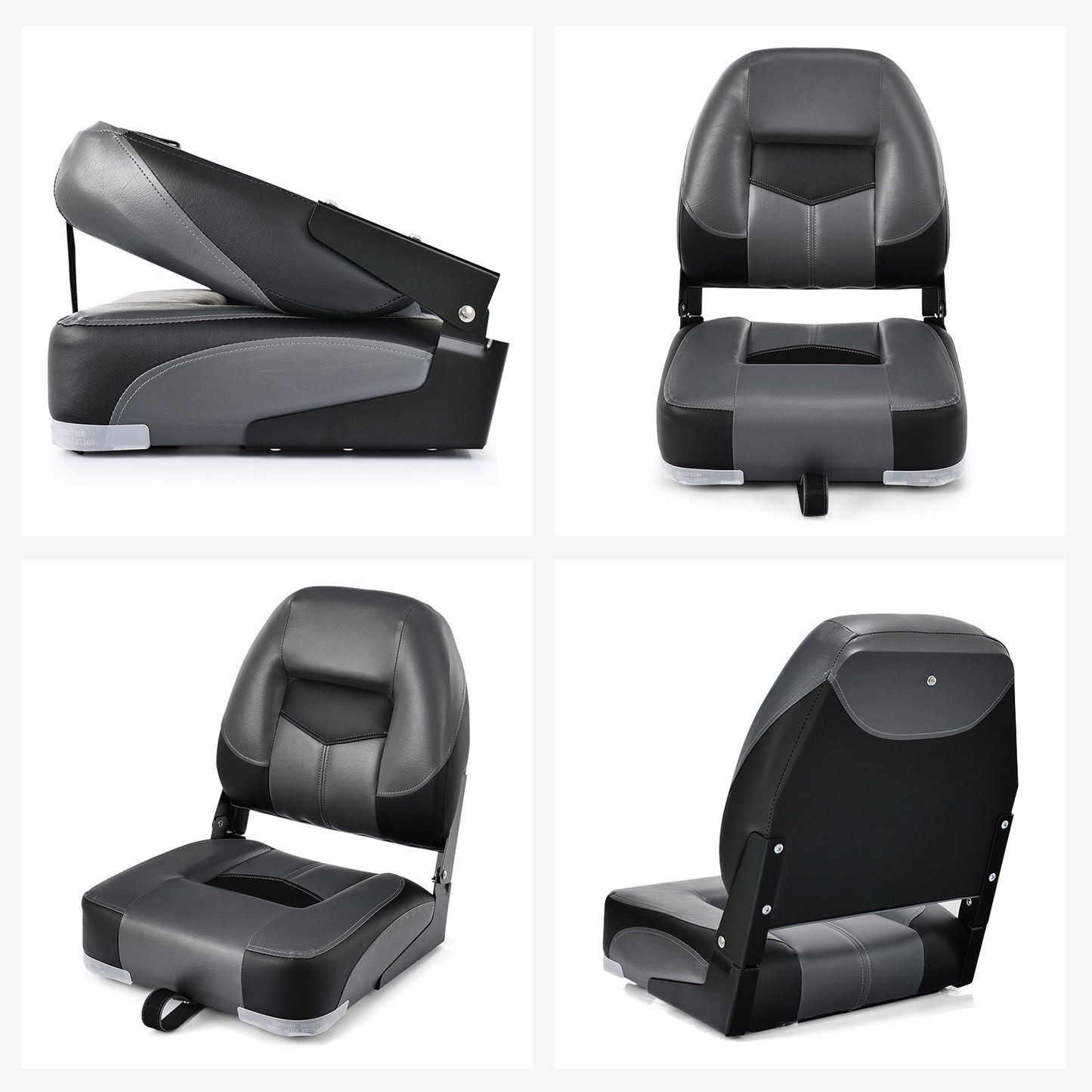 Set Of 2 Folding Low Back Fishing Boat Seats, Black Swimming at Gallery Canada
