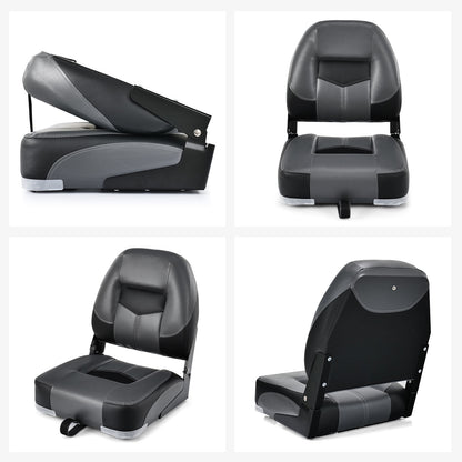 Set Of 2 Folding Low Back Fishing Boat Seats, Black Swimming at Gallery Canada