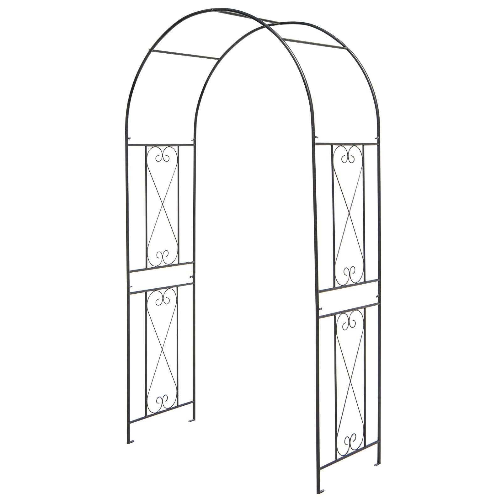 Garden Arch Arbor Trellis, Patio Plant Stand Rack Archway, Black Outdoor Decor at Gallery Canada