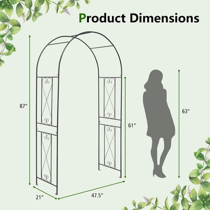 Garden Arch Arbor Trellis, Patio Plant Stand Rack Archway, Black Outdoor Decor at Gallery Canada