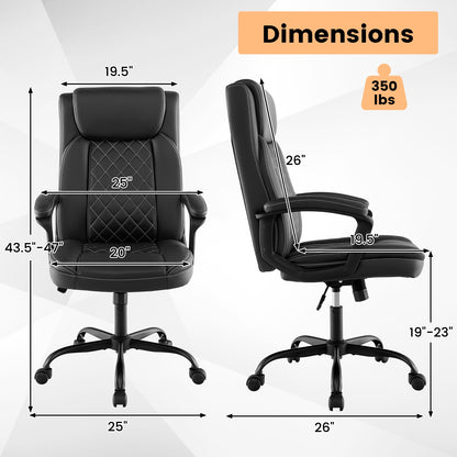 High Back Ergonomic Executive Chair, Black Executive Chairs at Gallery Canada