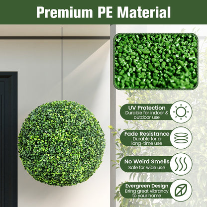 19 Inch Artificial Topiary Balls, Faux Boxwood Plants, Green Faux Plants at Gallery Canada