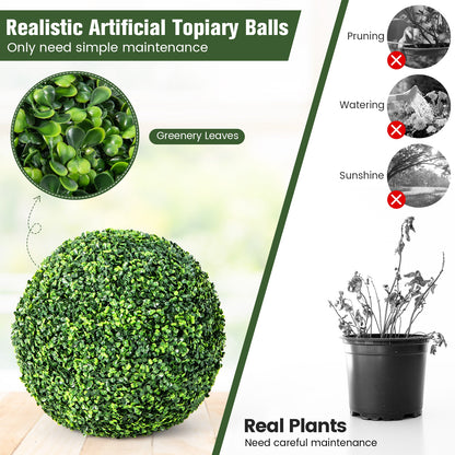 19 Inch Artificial Topiary Balls, Faux Boxwood Plants, Green Faux Plants at Gallery Canada