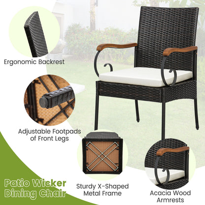 7-Piece Patio Dining Set, Detachable Cushion, Umbrella Hole, Natural Patio Dining Sets at Gallery Canada