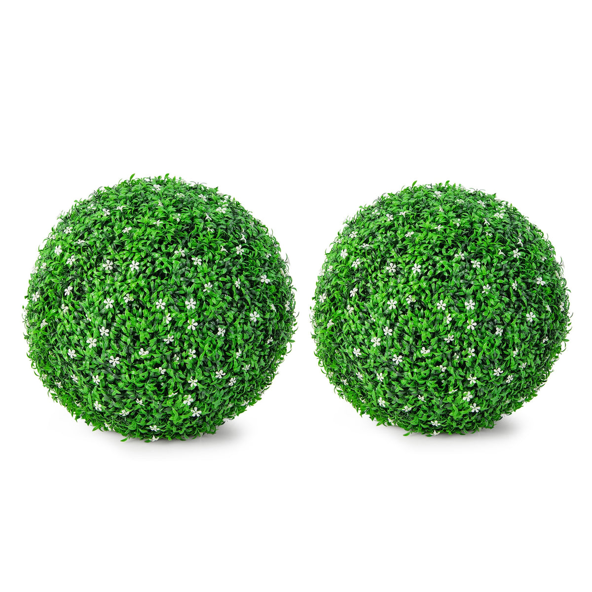 2 PCS Artificial Topiary Balls, 19.5 Inch, Green Faux Plants at Gallery Canada